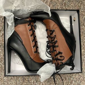 Lace up sexy booties